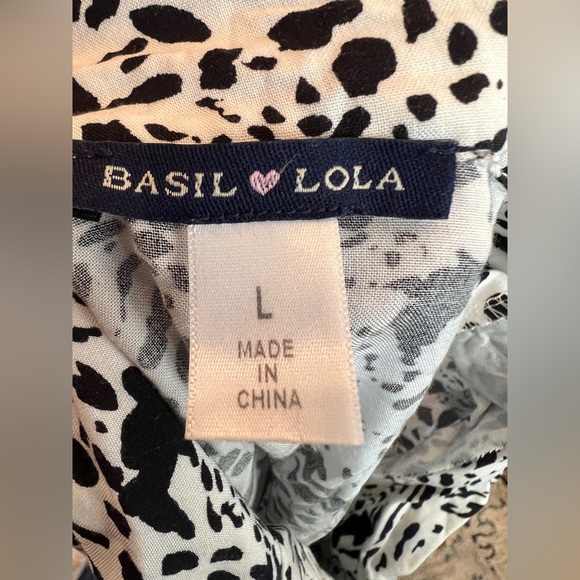 Basil Lola Crop Top leopard Print Tee - Picture 6 of 7